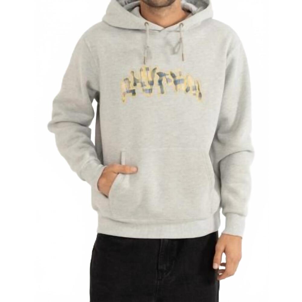 NEW RHYTHM. new realm fleece hoodie in heather grey